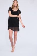 Load image into Gallery viewer, Sheer Layered Mini Dress [Black]