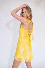 Load image into Gallery viewer, Lace Up Mini Dress [Yellow Ink]