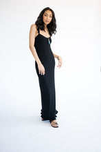 Load image into Gallery viewer, Tiny Ruffle Maxi Dress [Black]