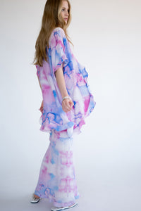 Kimono with Ruffle [Purple Cloud]