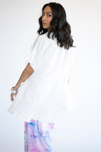 Kimono with Ruffle [White]