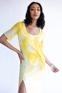 Side Slit Top [Yellow Ink]