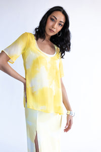 Side Slit Top [Yellow Ink]